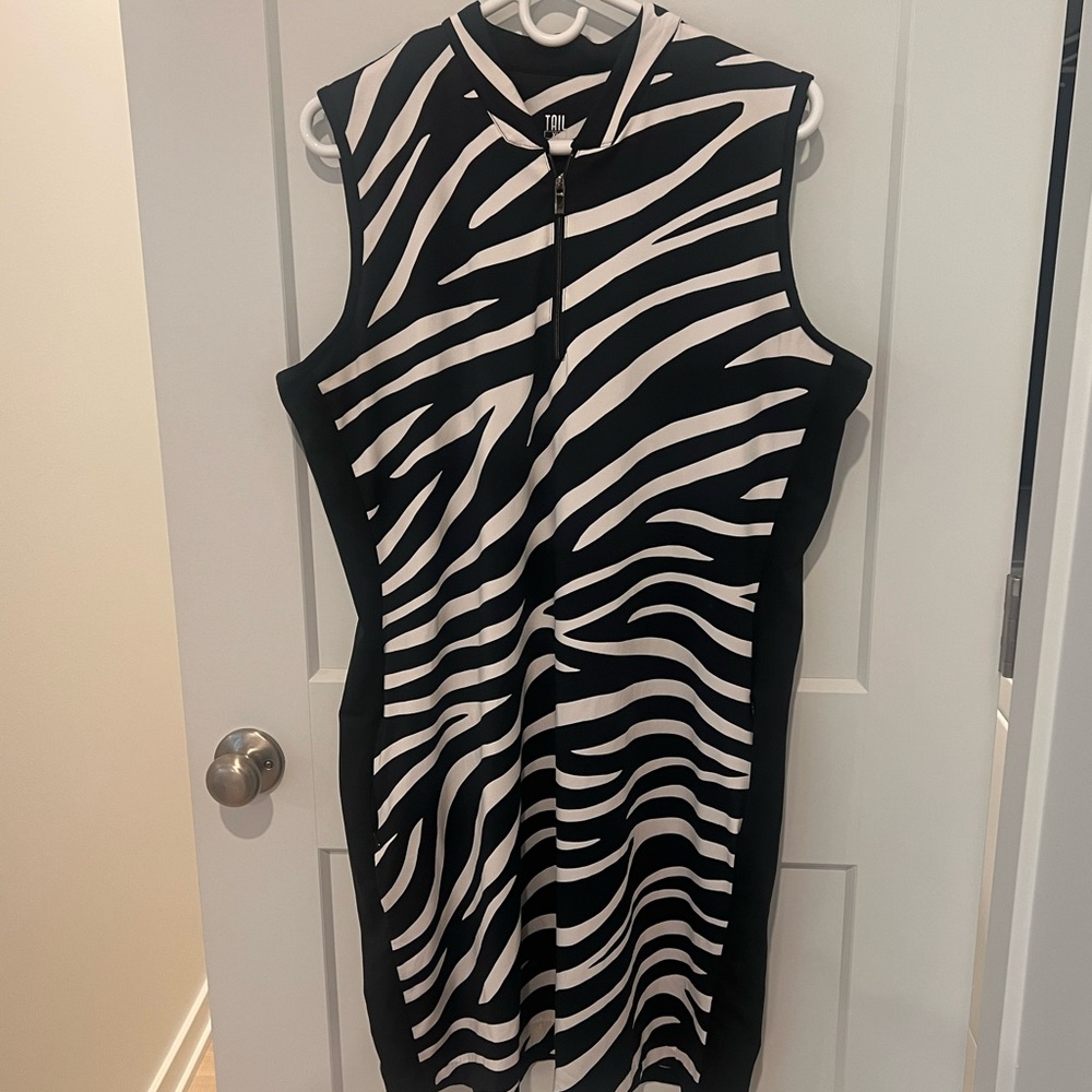 Tail Black and White Zebra Mini Dress